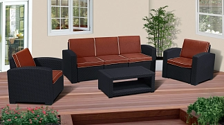 Комплект садовой мебели IDEA LUX 5 терракотовый
