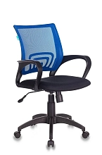 Кресло компьютерное Бюрократ синий/черный лофт +экокожа