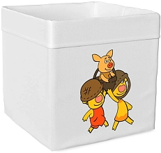 Ящик текстильный для игрушек Оранжевая корова 5