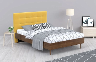 Кровать Альмена Velvet yellow