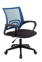 Кресло компьютерное TopChairs ST-Basic офисное сетка/ткань синее