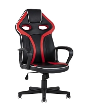 Кресло геймерское TopChairs Racer Lighti черное с красным геймерское
