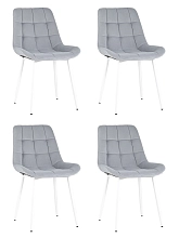 ПРОДУМАННЫЙ ДИЗАЙН Комплект из четырех стульев Флекс светло-серый