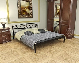 Кровать металлическая Волна дизайн 1