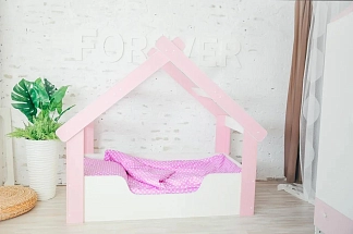Кровать-домик Сказка розовая 1 S