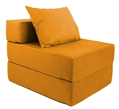 Кресло бескаркасное трансформер Квадро желтое