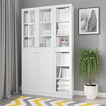 Шкаф книжный Билли 77 Белый ИКЕА (IKEA) S